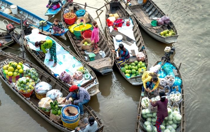 Marché flottant de Cai Rang