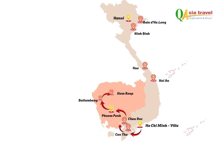 Circuit Vietnam Cambodge : Delta du Mékong et temples d’Angkor en 12 jours