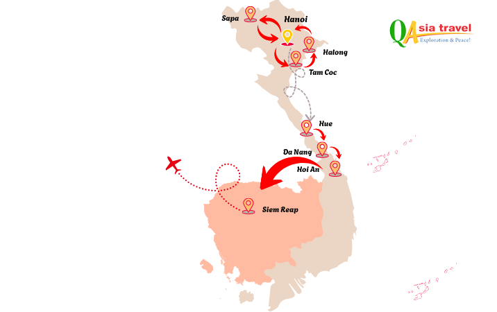 Circuit Vietnam et Cambodge 14 jours – Un voyage inoubliable entre cultures et merveilles 