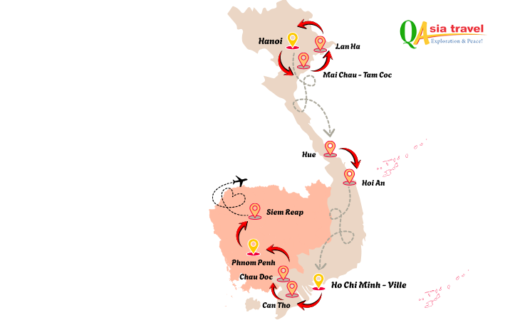 Incontournables du Vietnam et Merveilles d'Angkor en 16 jours