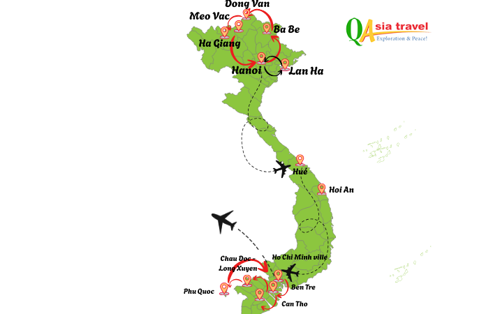 Vietnam hors des sentiers battus – Circuit 24 jours de Hanoi au delta du Mékong