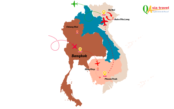 Les incontournables du Vietnam, Cambodge et Thaïlande en 10 jours – Le trio mythique d’Asie, sans compromis