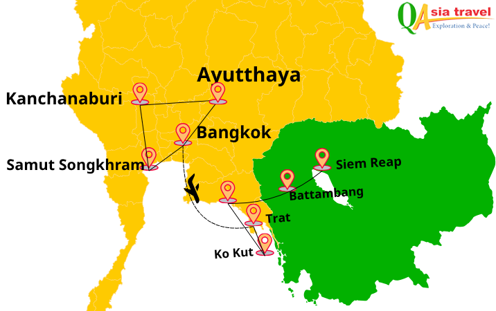 Circuit combiné Thaïlande et Cambodge en 15 jours
