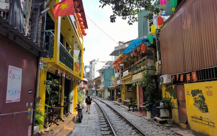 Où se trouve la rue du train à Hanoi